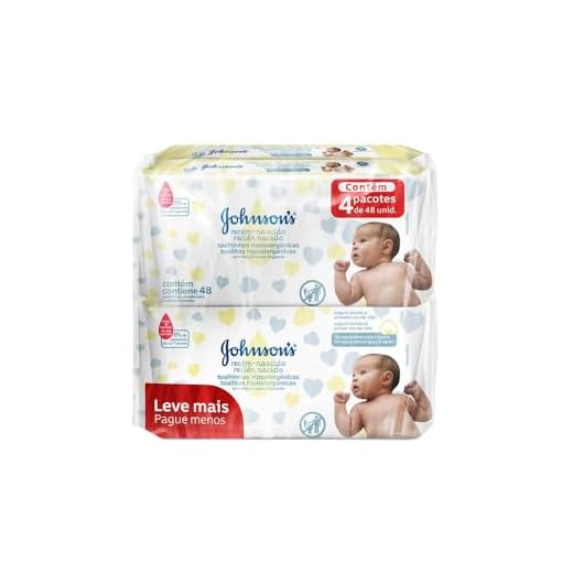 Johnson's Baby Lenços Umedecidos Recém Nascido, 192 Unidades