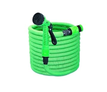 TEMPO DI SALDI Tubo da Giardino 15m, Estensibile fino a 22,5 m, con 7 Funzioni per Lavaggio a Tenuta Stagna