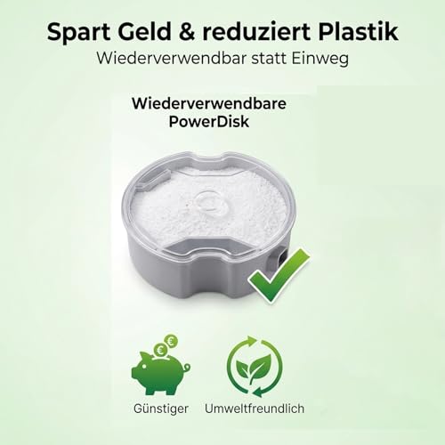 Nachfüll Deckel kompatibel mit Miele PowerDisk AutoDos – Transparenter Ersatzdeckel zum Wiederbefüllen – Füllstand jederzeit sichtbar – Zubehör für Geschirrspüler