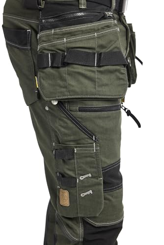 Pantalon de travail X1900 Blaklader en denim stretch vert forêt résistant