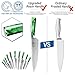XYJ Authentic Since1986,Professional Knife Sets for Master Chefs,Knife Set with Bag,Case, Scissors,Culinary Kitchen Butcher Knives,Cooking Cutting,Damascus Laser Pattern (Green)
