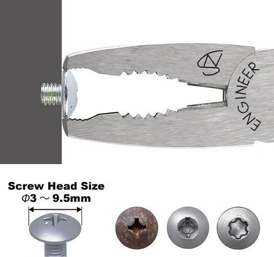 Image of ENGINEER PZ-58 Screw Removal Pliers Stripped Screw Extractor