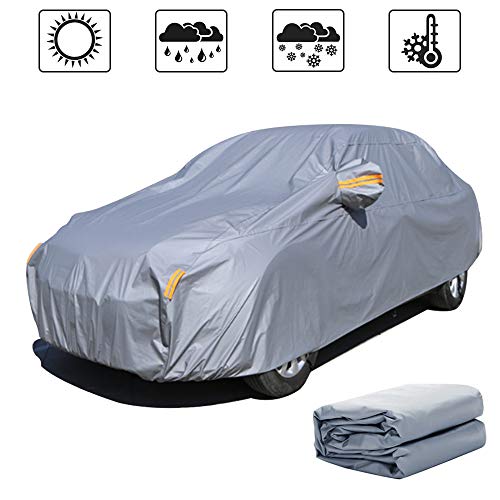 Image of Special Car Cover for KIA Forte 2009-2018 All Weather Full Coverage Breathable Windproof Waterproof Dustproof Scratch Resistant UV Protection Outdoor&Indoor Cover (Yellow)