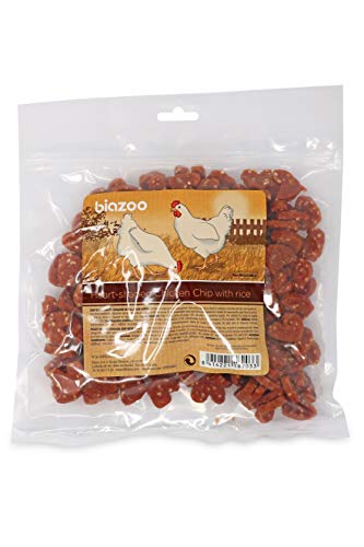 Biazoo Chip de Pollo con Arroz 500 grs Snacks para Perros Apto para Todas Las Razas y tamaños. Snack Altamente digerible y con Alto Contenido en proteína