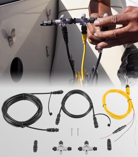010-11442-00 NMEA 2000 Starter Kit for Garmin ECHOMAP Chirp, ECHOMAP Plus, NMEA 2000 Power Cable, Backbone Cable, Drop Cable with T-Connector and Female Male Terminator - Thumbnail 6
