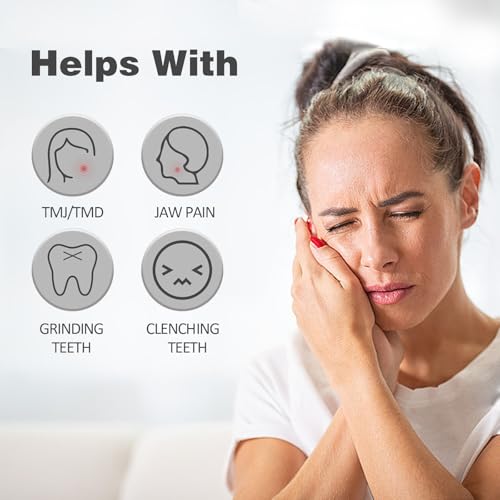 Derggzey TMJ Relief Products Jaw, massageador portátil para alívio da TMJ – Preto