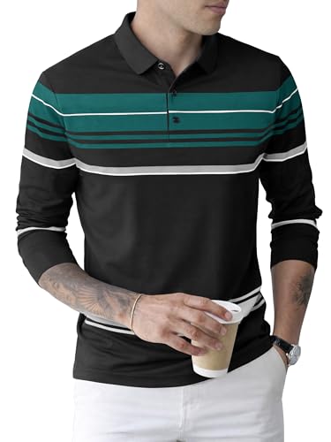 Image of Noble Monk Men's Polycotton Regular Fit Full Sleeves Polo T-Shirt
