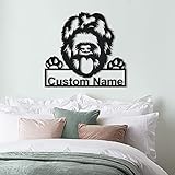 ✨ 【Targhetta con nome in metallo personalizzato】 Puoi scegliere il tuo nome o qualsiasi testo d'amore con il tuo design personalizzato unico o un design per la decorazione della parete della camera da letto del tuo cane.