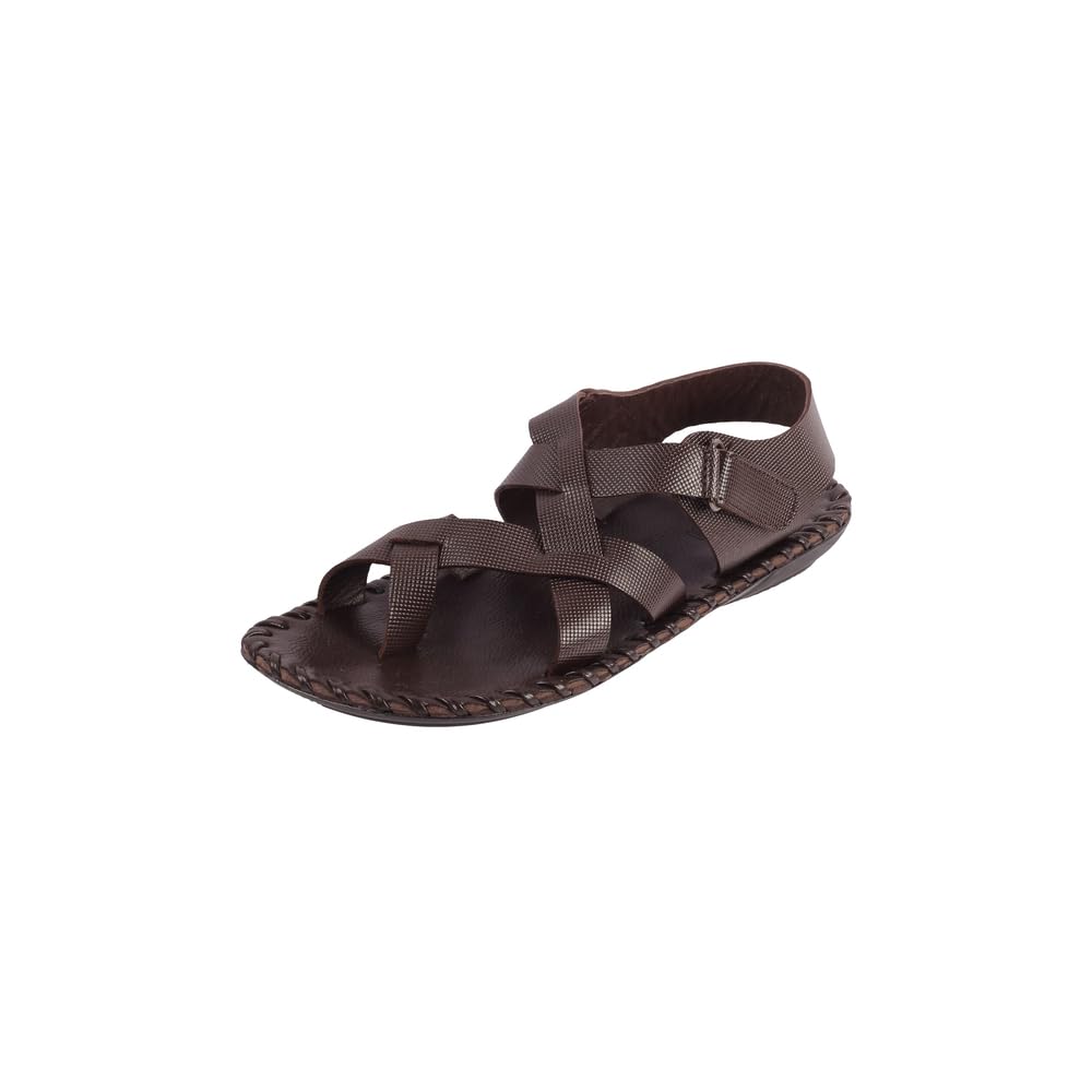 Mochi Men Brown Faux Leather Flat Sandal UK/10 EU/44 (18-765) (B0D79FG8WN) Amazon Price History, Amazon Price Tracker