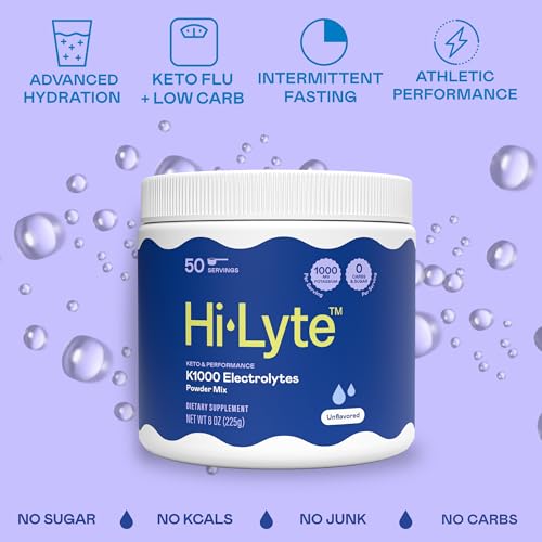 image for Hi-Lyte Keto K1000 Electrolyte Powder | Unflavored | Hydration Supplem