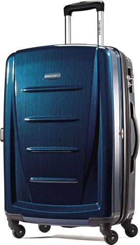 Image of Samsonite Winfield 2 Hardside Expandable Luggage with Spinner Wheels, Deep Blue, Checked-Large 28-Inch