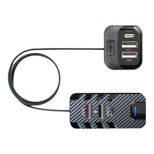 Caricatore Auto Posteriore Tipo C E USB Ricarica Rapida Multiporta Adattatore 12 24V Lunghezza Cavo 1.5 M 85g Compatibilità Universale Auto Tecnologia Carica Veloce Installazione Semplice Plug Play