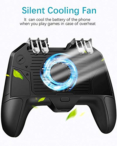 Mobile Controller, Triggers Mobile Game Controller met Cooling Fan Compatiple for/Call of Duty/Fotnite, L1R1 L2R2 Gaming Gamepad Joystick Grip Remote for 4,7-6,5" Phone eternal (Size : 2000mAh) - Image 5
