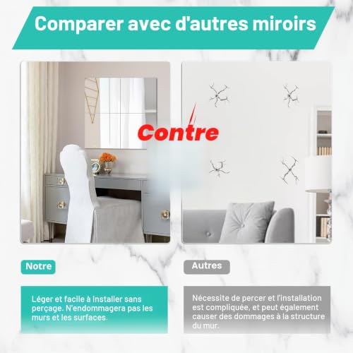 Miroir autocollant HD pour studio de danse et dressing moderne - 5