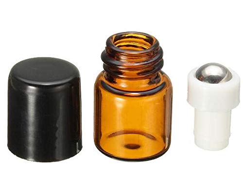 12 Leere Roll-on Fläschchen Aus Bernstein-Glas, 2 Ml - Für ätherische Öle, Parfum & Reise