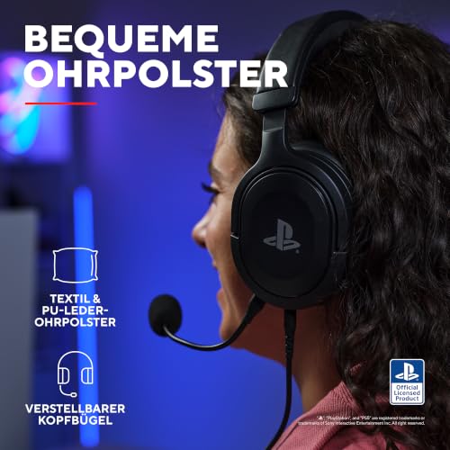 GXTrust Forta PS5 Gaming Headset Lizenziert für PlayStation 5, Schwarz – Ansicht 5