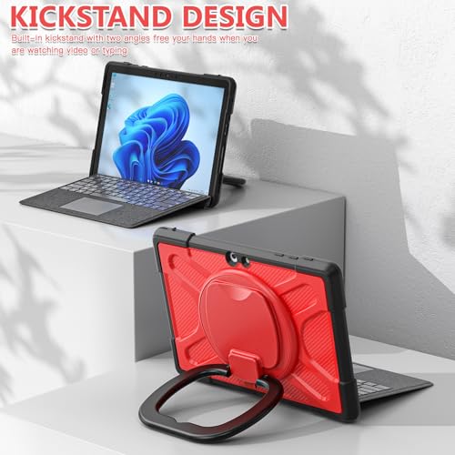 Coque compatible Microsoft Surface Pro 7 antichoc avec béquille rotative 360° - 3
