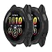 Compatible for Garmin Forerunner 265 Case Protective Bumper Cover Case for Forerunner 265 Smart Watch Accessories (Black&Black)