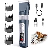🐶👍【4 velocidades ajustables y un potente motor】la maquinilla para gatos posee 4 velocidades: 5500 RPM, 6000 RPM, 6500 RPM, 7000 RPM. Es lo suficientemente potente como para cortar el pelo de su gatito con facilidad, sin engancharse ni dar tirones al pelo de su gato.