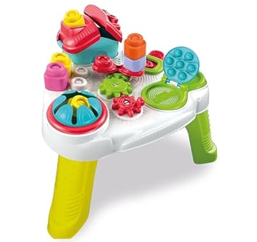 Clementoni Soft Clemmy - Touch & Play Sensory Table, Tavolino Bambini 10-36 Mesi, 10 Mattoncini per Costruzioni, Gioco Prima Infanzia Made in Italy per Stimolare i Sensi dei più Piccoli, 17704