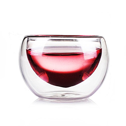 greenyiko Double Walled Glass (50 ml 1.67 Ounce, Set of 4) for Tea or Coffee