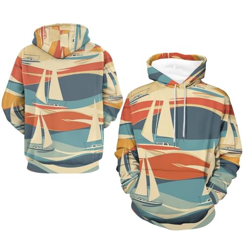 Sweat à capuche voilier confortable et chaud taille S mixte