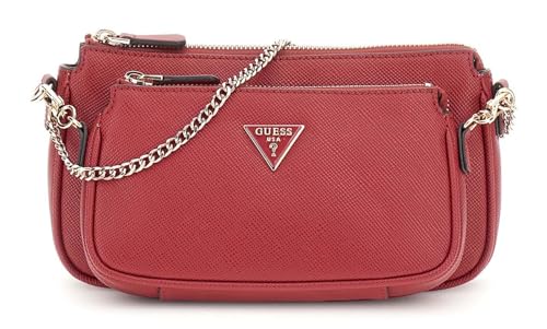 Sac bandoulière GUESS Noelle II Double Pouch rouge foncé Garnet pour femme