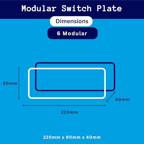 Image of Smarteefi Touch 8 Port Modular WiFi Smart Switch Board, 7 Smart Switch, 1 Smart Plug, Compatible with Alexa & Google Home, Black & White (Size: 6M (220mmx90mmx40mm))