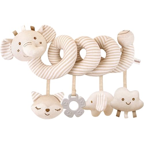 Xweptuy Jouet de Poussette pour bébé, Animaux en Peluche en Spirale Suspendus, pneumaux de BRIC