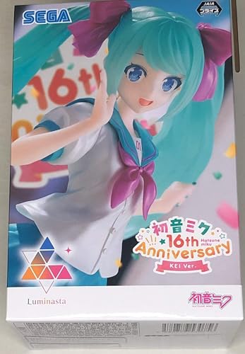 SEGA GOODS Hatsune Miku - 16 rocznica wers. KEI - Figurka Luminasta 18cm