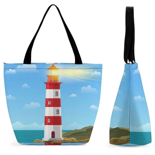 Sac à bandoulière Phare : grand sac de shopping pour voyage au volume optimisé
