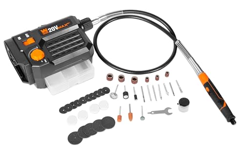 Image of WEN 20V Max Cordless Variable Speed Rotary Tool Station with Flex Shaft and 40 Accessories (Tool Only – Battery Not Included) (20923BT)