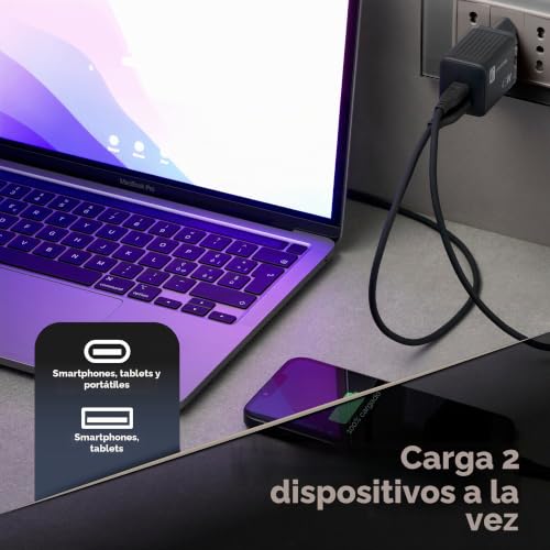 Cargador USB-C 45W Cellularline GaN compatible con iPhone, iPad, MacBook y terminales Android 2