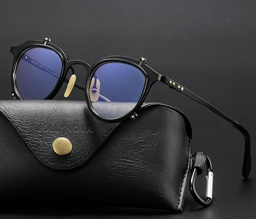 Image of JOLLYNOVA Wren Desiger Titanium Acetate Prescription Glasses Frame,Personalized Eyeglasses with Blue Light Lenses