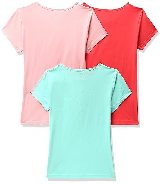 Image of Clotth Theory Girls Super Combed Cotton Regular Fit Round Neck Printed Short Sleeve Tshirt -Combo Pack of 3