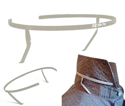Adjustable Metal Shirt Collar Support. Size 15.5 Off-White