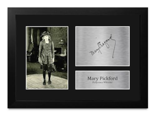 Foto firmada de Mary Pickford en Pollyanna cuadro A4 enmarcado para coleccionistas de cine