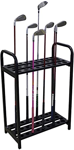 KOFULL Golf Club Organizer Shelf Golf Club Display Stand Rack Durable Metal Golf Club Holder Shelfï¼ˆ27 Holesï¼‰