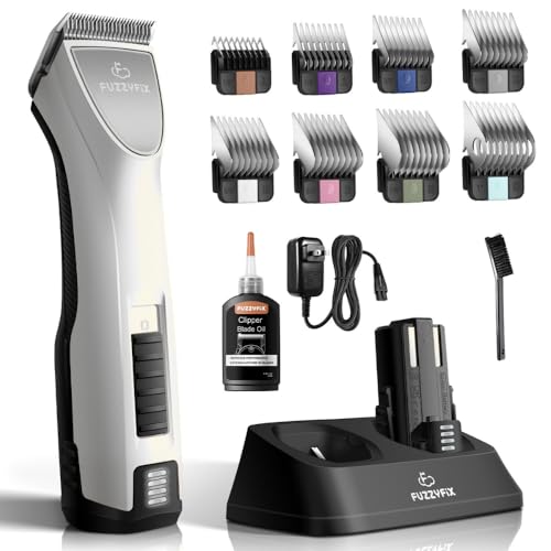 FuzzyFix Professional Dog Clippers for Grooming, Pet Grooming Kit