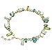 Swarovski Gema Necklace, Mixed cuts, Green, Gold-tone Finish