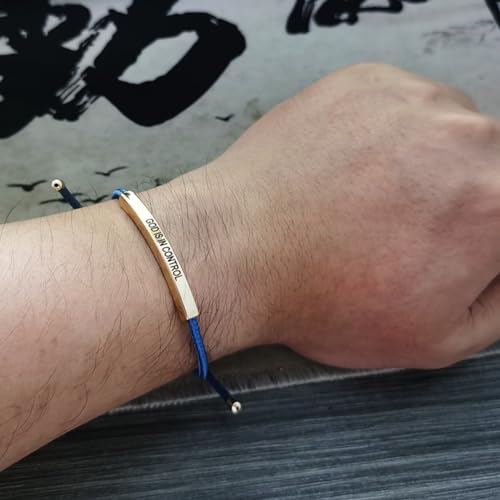 God Is In Control Bracelet Stainless Steel Tube Inspirational Bracelet Adjustable Handmade Braided Wrap Tube God Bracelet for Women Men Couple Friendship Bracelet BFF Jewelry Gifts4