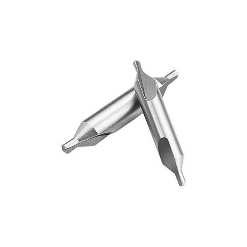 Miniatura 3 de Broca central de acero de alta velocidad que contiene cobalto Broca de chaflán de ranura en espiral 60 A Tipo Taladro de centrado 0.059 in (HSS TiN