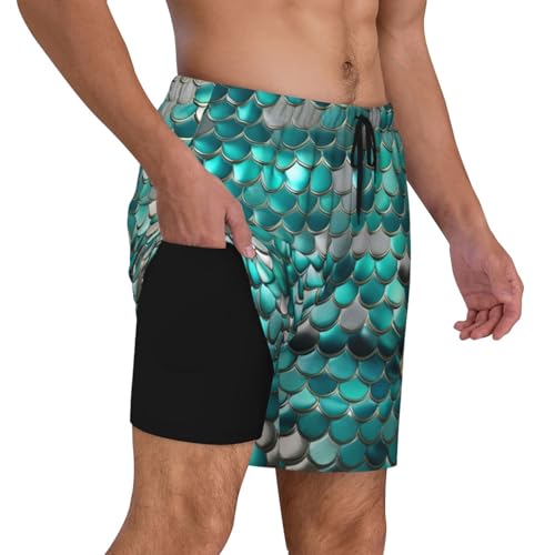 Bañador de hombre con estampado de sirena transpirable de playa 3