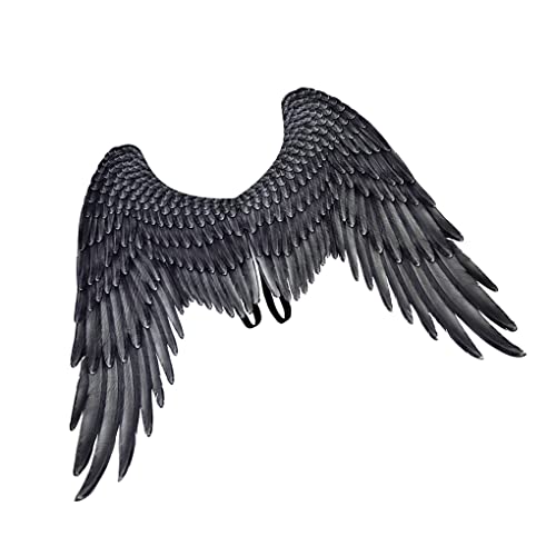 Qinghengyong Halloween 3D Große Engelsflügel Cosplay Prop Vlies Ornamente Partyzubehör Flügel Zubehör für Erwachsene Kinder , , Schwarz Cover