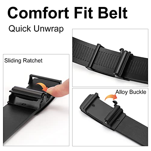 SENDEFN Ratchet Belt for Men Automatic Slide Buckle Adjustable Men Leather Belts for Dress Casual Pants Shirts Jeans4
