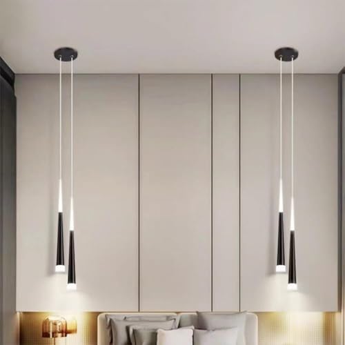 Lampe suspendue pour chambre à coucher minimaliste moderne à double diffuseur