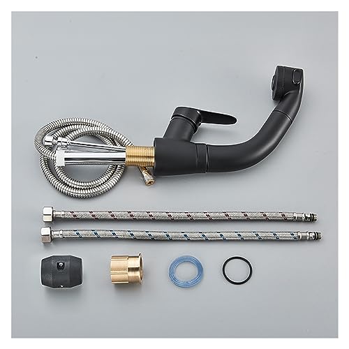 Robinet extractible contre les éclaboussures pour lavabo de salle de bain - 8