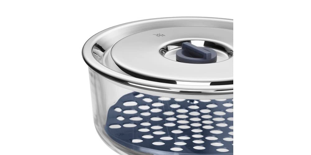 WMF Top Serve Tapa de Repuesto redeonda con válvula, Acero Inoxidable Pulido, 18 cm