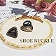 Yewseas 8PCS Schnürsenkel Charms Mit Rückseite, Blume Ösenknöpfe Modische Krallen Metallknöpfe Retro Perle Herz Vierblättriges Kleeblatt Kreisförmig Form Für Schuhe Tasche Dekoration Handwerks