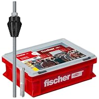 fischer Abstandsmontagesystem TherMax 12 / 110 M12 im praktischen Handwerkerkoffer, Dämmstoffdübel zur Befestigung hoher Lasten in Wärmedämmverbundsystemen, mit Anti-Kälte-Konus, gvz, 25 Stück – Ansicht 1